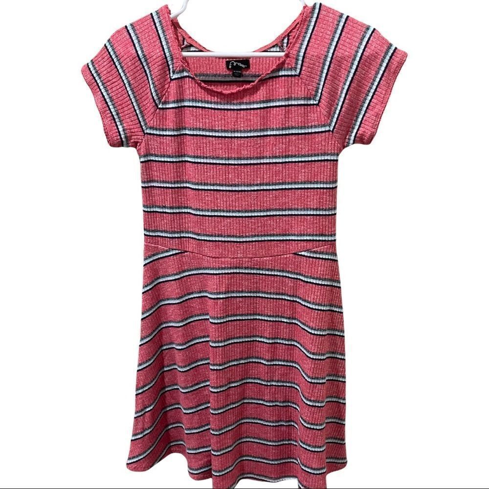 ‎Art Class Reddish-Pink Striped Circle Dress